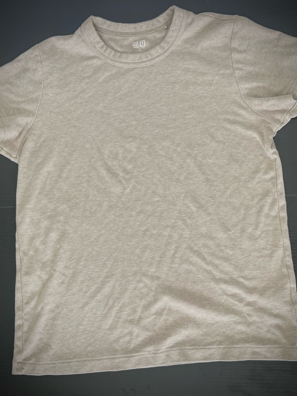 Uniqlo U Heavyweight Crew Neck Tee • Beige / Cream 🐝